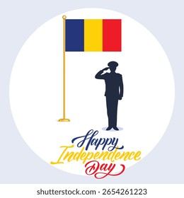 Dia da Independência do Chade. 11 de agosto. 11 de agosto. Independência, Dia Nacional, Bandeira, Design Tipográfico, Conceito Criativo. Modelo para banner, pôster, propaganda, cartão comemorativo, cartão postal, panfleto, página da Web