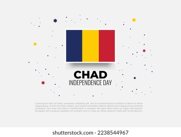 Chad independence day background banner poster celebrated on august 11