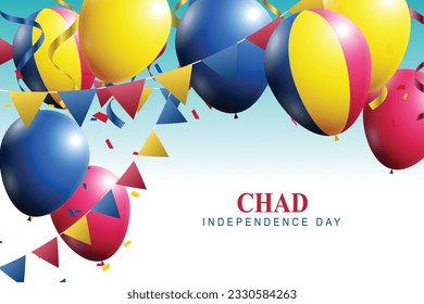 Chad Independence Day background. Civic Federal Historical. Vector illustration.