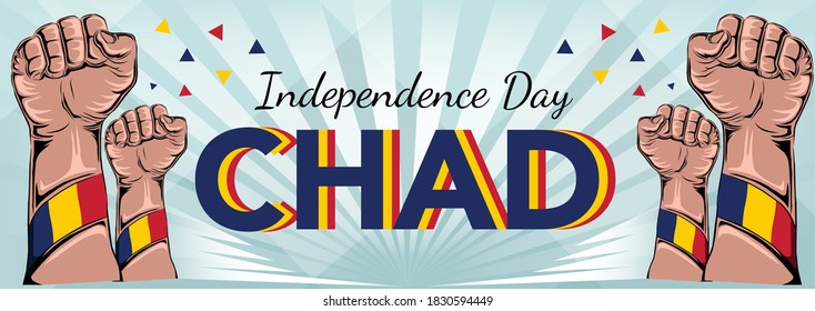 Vector de fondo del Día de la Independencia de Chad .EPS10