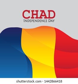 Chad Independence Day Celebration Creative Design Illustration Vector Template - Vector