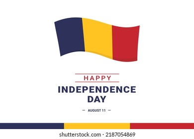 Chad Independence Day. Vector Illustration. The illustration is suitable for banners, flyers, stickers, cards, etc.
