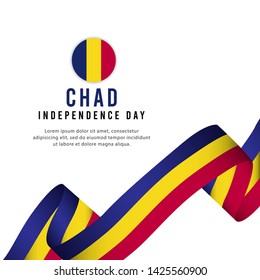 Chad independence day vector template. Design illustration for banner, advertising, greeting cards or print. Design happiness celebration.; 