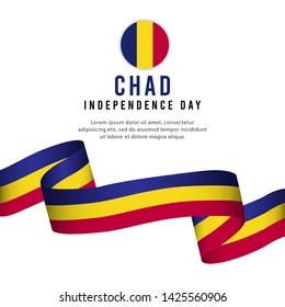 Chad independence day vector template. Design illustration for banner, advertising, greeting cards or print. Design happiness celebration.; 