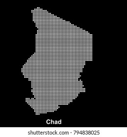 Chad map dots. vector illustration.