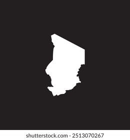 Chad map icon illustration element design