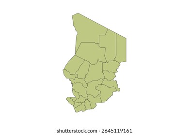 Chad map icon. Chad outline map. Simple icon design. Vector illustration