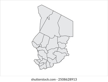 Mapa de Chade Cor de Prata Rápida Fundo branco