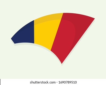 Chad national flag simple vector design