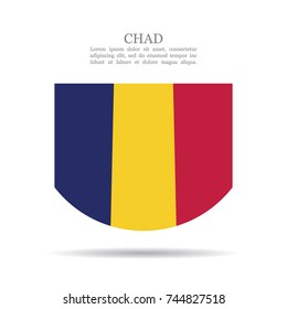 Chad national flag vector icon