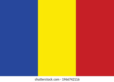 Chad national  flag vector illustration