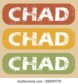 Chad on colored background