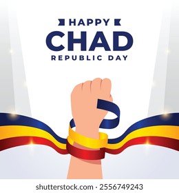 Chad Republic day design illustration collection