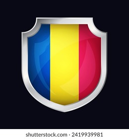 Chad Silver Shield Flag Icon