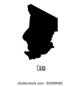 Chad vector map with caption on white background. Can be used as element of your infographics or presentation