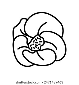 Chaenomeles Japonica Outline Icon, Vector illustration