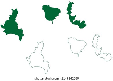 Mapa de ilustraciones vectoriales de las Islas Chafarinas (Reino de España, Mar Mediterráneo), boceto de garrapatas Zafarin, Djaferin o Zafarani, Isla del Congreso, Rey e Isabel II