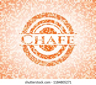 Chafe abstract orange mosaic emblem