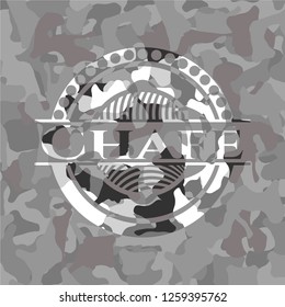 Chafe on grey camo pattern