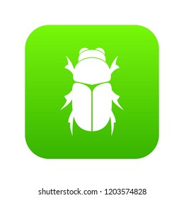 Chafer beetle icon digital green for any design isolated on white vector illustration