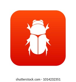 Chafer beetle icon digital red for any design isolated on white vector illustration
