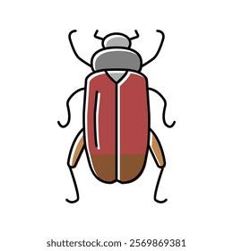 chafer insect color icon vector. chafer insect sign. isolated symbol illustration