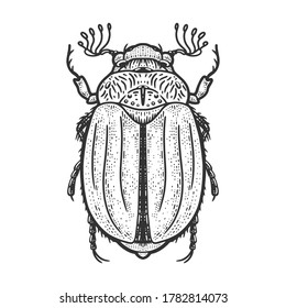 Black White Illustration Goliath Beetle Vector Stock Vector (Royalty ...