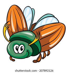 chafer, vector illustration on white background