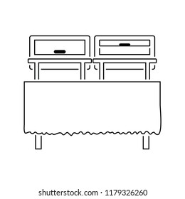 Chafing dish icon. Thin line design. Vector illustration.