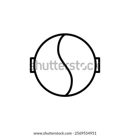 Chafing dish icon Thin vector set