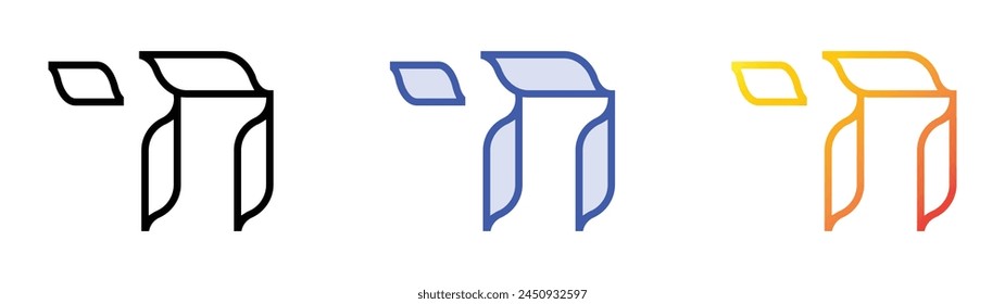 chai icon. Linear, Blue Fill and Gradient Style Design Isolated On White Background