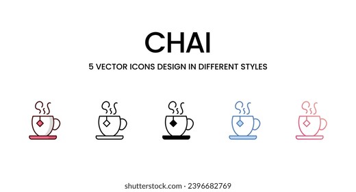 chai icons set vector illustration. vector stock,