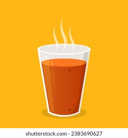 Chai logo design. Karak Milk Chai Illustration On Organic Background. Spicy Hot Tea Design Element Vector Design. Chai vector.