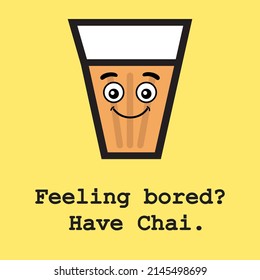 Chai or tea banner, tea vector, tea poster illustration.