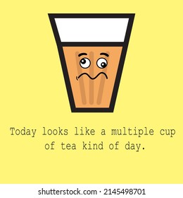 Chai or tea banner, tea vector, tea poster illustration.