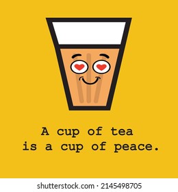 Chai or tea banner, tea vector, tea poster illustration.