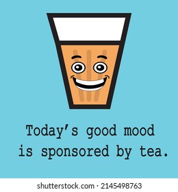 Chai or tea banner, tea vector, tea poster illustration.