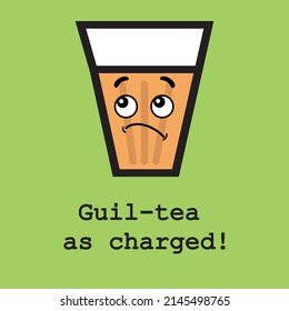 Chai or tea banner, tea vector, tea poster illustration.