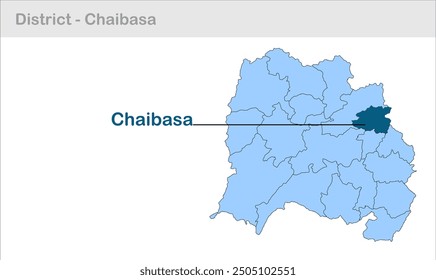 Chaibasa subdistrict map, Pashchimi Singhbhum District, Jharkhand state, Republic of India, Government of Jharkhand, Indian territory, Eastern India, politics, village, tourism