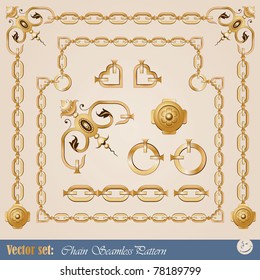 Chain abstract vector border