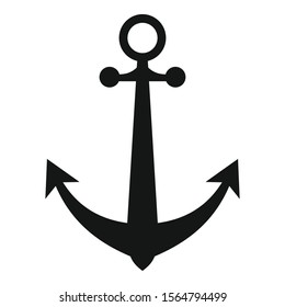 Chain anchor icon. Simple illustration of chain anchor vector icon for web design isolated on white background