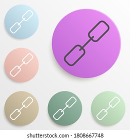 conjunto de colores de distintivos de cadena. Glifo simple, vector plano de iconos web para ui y ux, sitio web o aplicación móvil