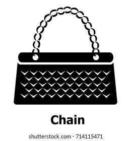 Chain bag icon. Simple illustration of chain bag vector icon for web