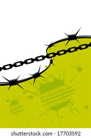 chain barbed background
