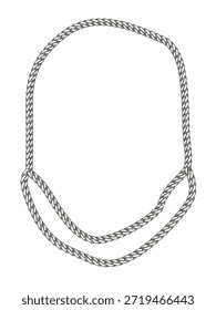 Chain belts vector design mockup template technical flat drawing.
