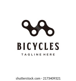 Chain bicycle logo design icon vector