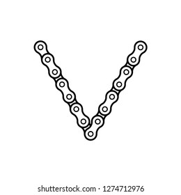 chain bike icon vector template