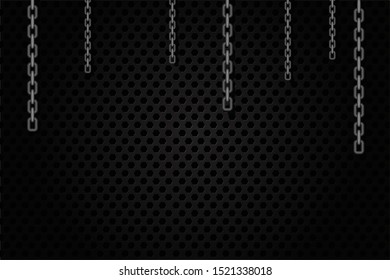  chain and black background. horror wallpaper for Halloween vector illustration eos.10