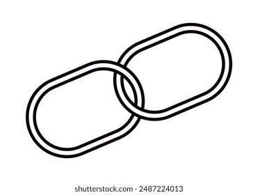 Chain black icon for attach link
