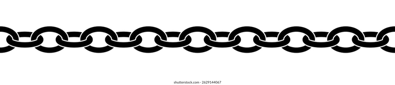 padrão de silhueta de forma preto e branco de cadeia, ilustração de textura repetível sem costura